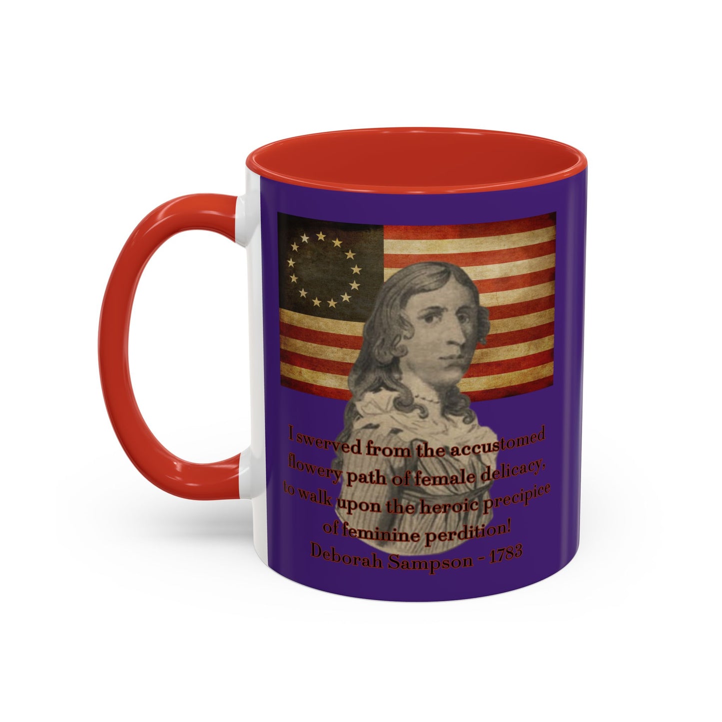Deborah Sampson, America's Mulan Dark Purple Accent Mug by theGreenDragonTavern.shop