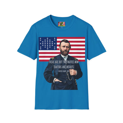 "Traitors and Patriots" Ulysses Grant Dark colors Unisex T-Shirt by theGreenDragonTavern.shop