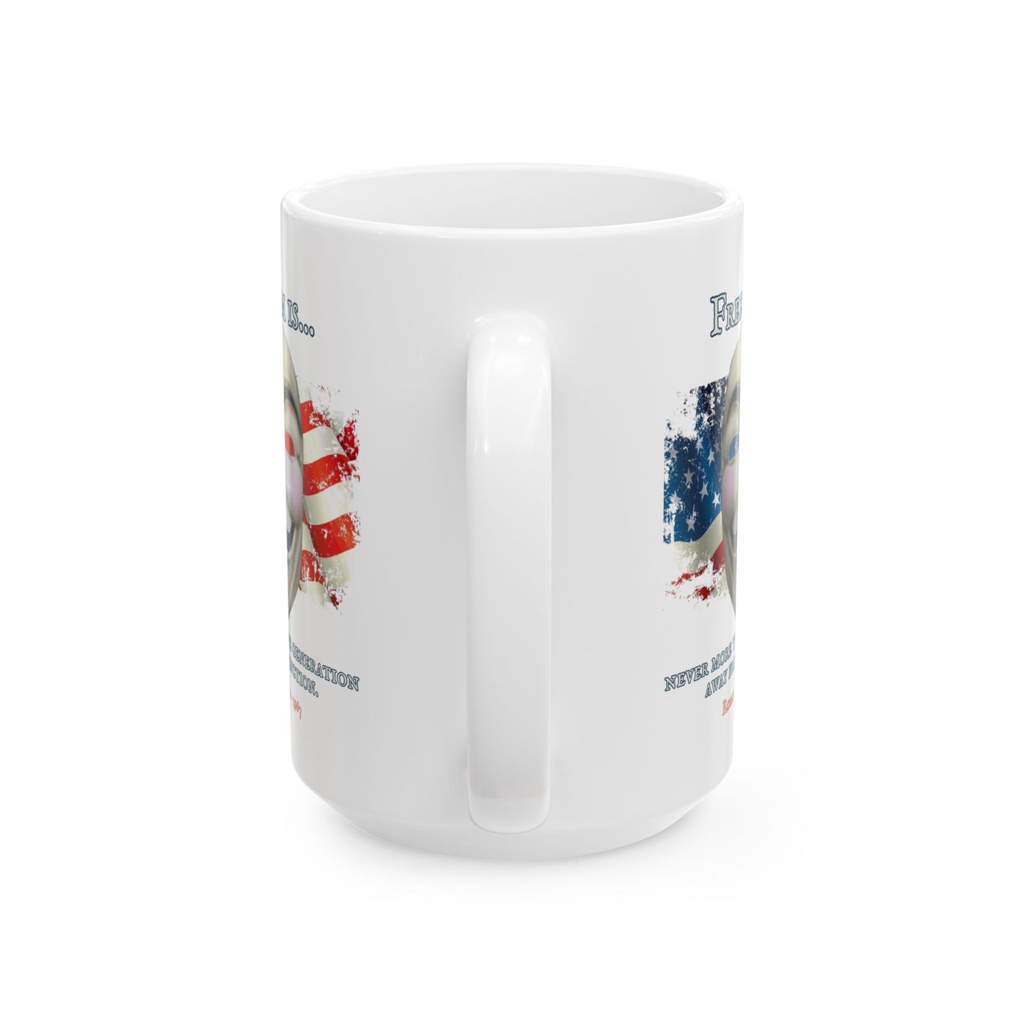 Ronald Reagan Freedom Vendetta White Mug by theGreenDragonTavern.shop