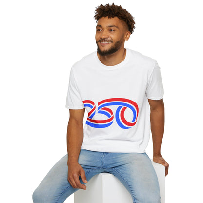 America 250 White font, Light colors, Unisex T-Shirt by theGreenDragonTavern.shop