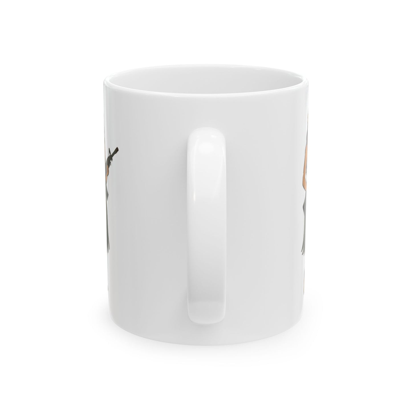 Hula Girl Packin' Heat White Mug by theGreenDragonTavern.shop