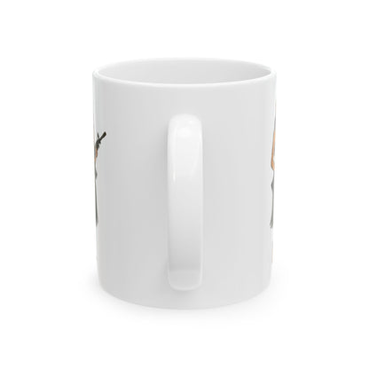 Hula Girl Packin' Heat White Mug by theGreenDragonTavern.shop