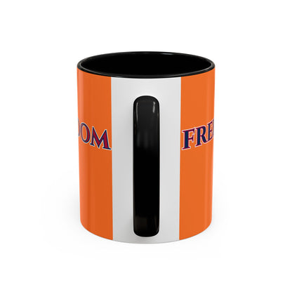 Freedom, Orange Accent Mug by theGreenDragonTavern.shop