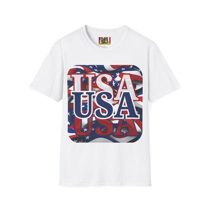 Red White and BLUE USA Patriot Light colors Unisex T-Shirt by theGreenDragonTavern.shop