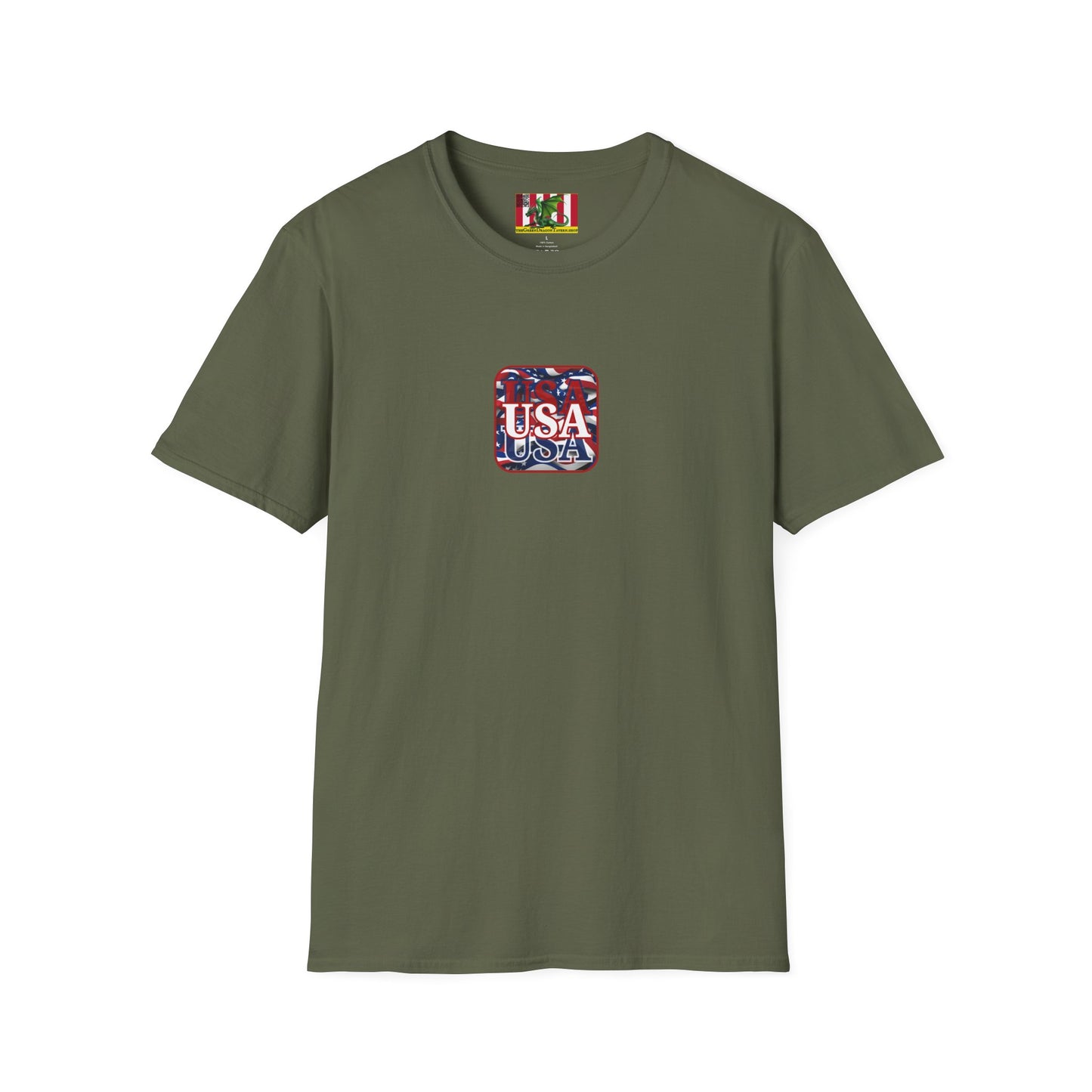 2-sided, Red WHITE and Blue USA Patriot Dark colors Unisex T-Shirt by theGreenDragonTavern.shop