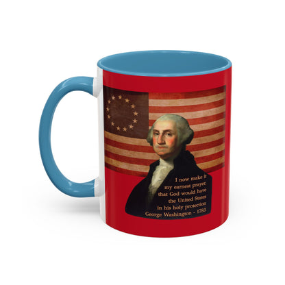 Washington's Earnest Prayer Red Accent Mug by theGreenDragonTavern.shop