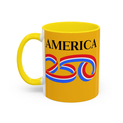 America 250 Yellow Accent Mug by theGreenDragonTavern.shop
