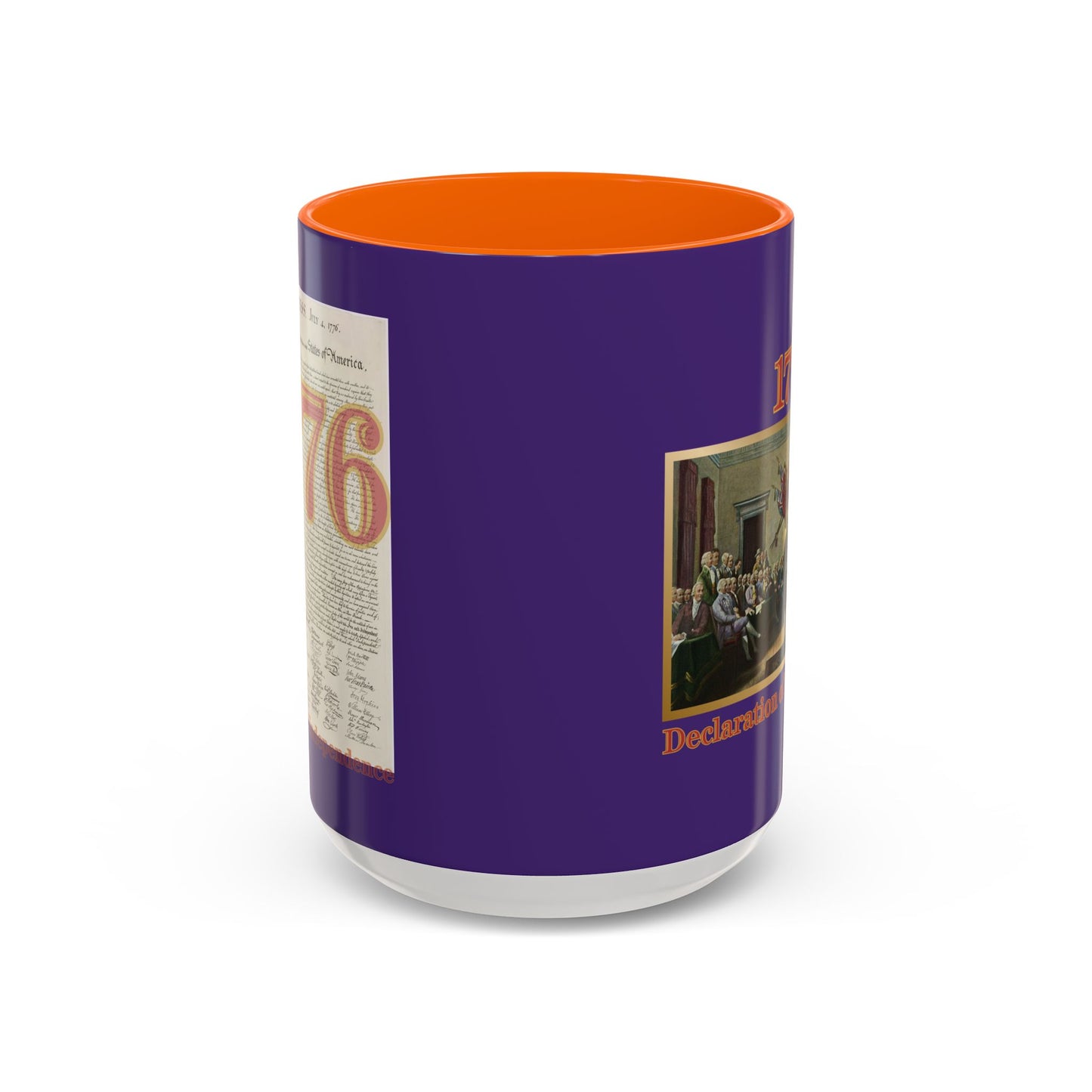 Declaration of Independence Dark Purple Accent Mug by theGreenDragonTavern.shop
