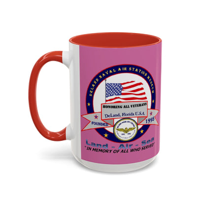 DNASM 2-sided, Founding & Student Art Pink Accent Mug by theGreenDragonTavern.shop