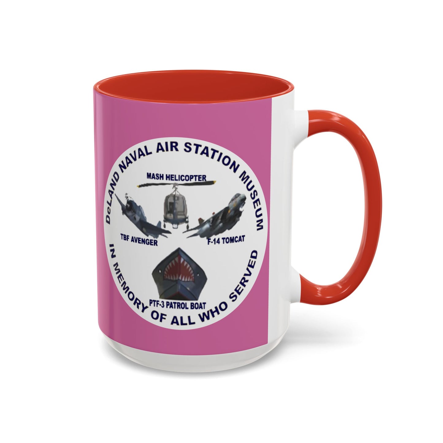 DNASM 2-sided, Founding & Student Art w/WhiteBG Pink Accent Mug by theGreenDragonTavern.shop