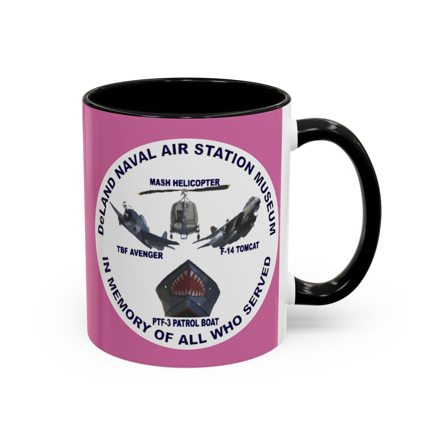 DNASM 2-sided, Founding & Student Art w/WhiteBG Pink Accent Mug by theGreenDragonTavern.shop