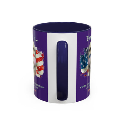 Ronald Reagan Freedom Vendetta Purple Accent Mug by theGreenDragonTavern.shop