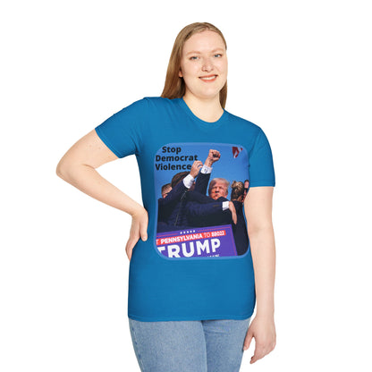 Stop Democrat Violence Dark colors Unisex T-Shirt by theGreenDragonTavern.shop