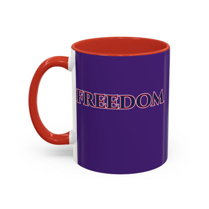 Freedom, Dark Purple Accent Mug by theGreenDragonTavern.shop