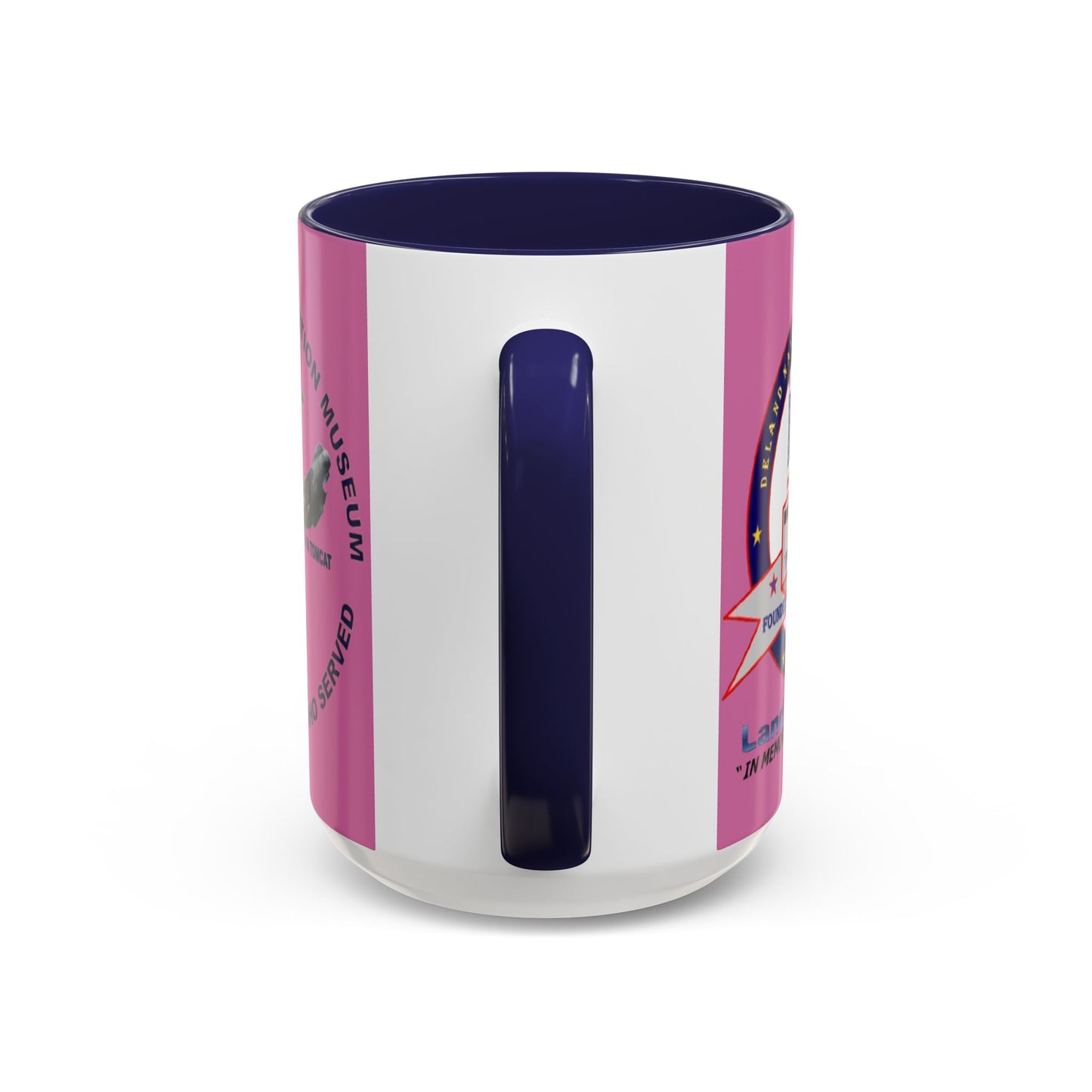 DNASM 2-sided, Founding & Student Art Pink Accent Mug by theGreenDragonTavern.shop