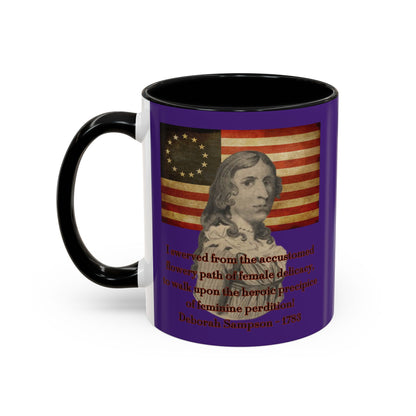 Deborah Sampson, America's Mulan Dark Purple Accent Mug by theGreenDragonTavern.shop