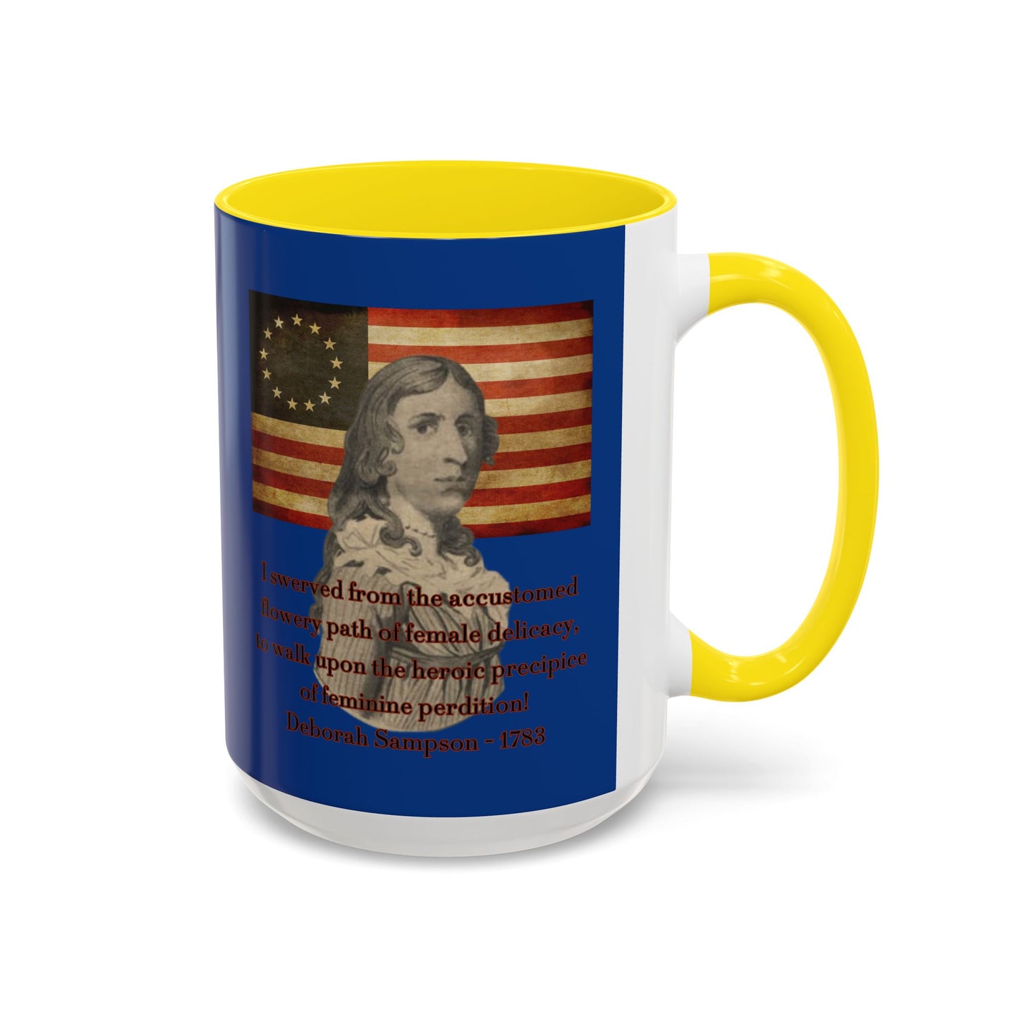 Deborah Sampson, America's Mulan Dark Blue Accent Mug by theGreenDragonTavern.shop