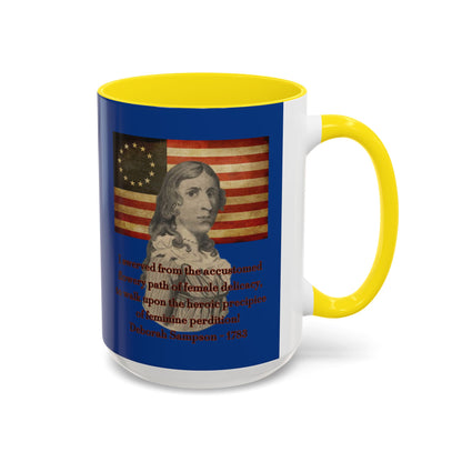 Deborah Sampson, America's Mulan Dark Blue Accent Mug by theGreenDragonTavern.shop