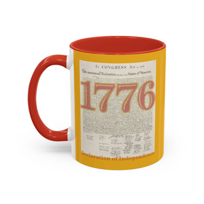 Declaration of Independence Yellow Accent Mug by theGreenDragonTavern.shop
