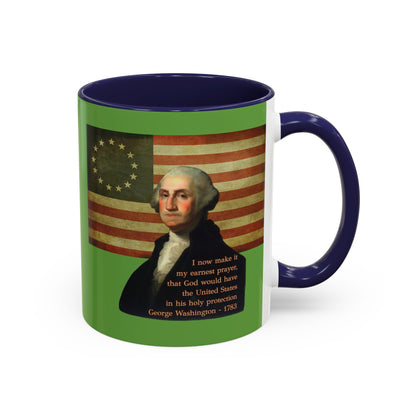 Washington's Earnest Prayer Green Accent Mug by theGreenDragonTavern.shop