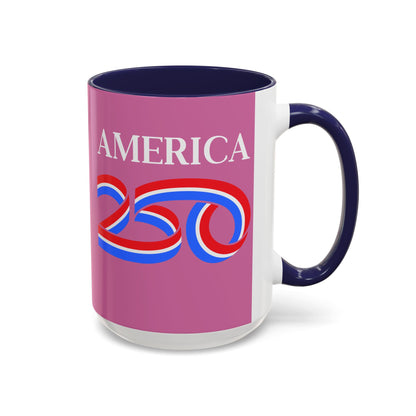 America 250 Pink Accent Mug by theGreenDragonTavern.shop