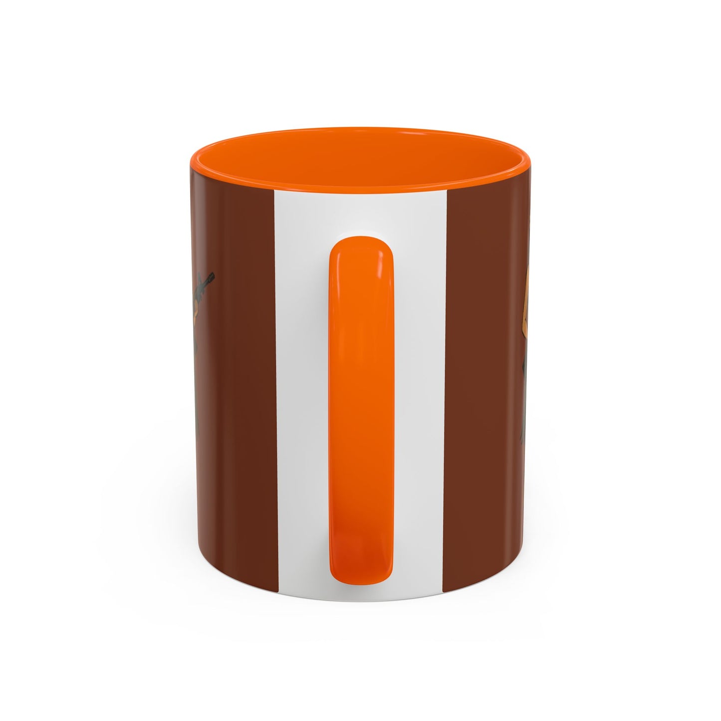 Hula Girl Packin' Heat Brown Accent Mug by theGreenDragonTavern.shop