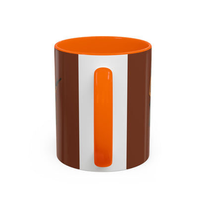 Hula Girl Packin' Heat Brown Accent Mug by theGreenDragonTavern.shop