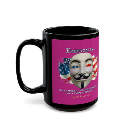 Ronald Reagan Freedom Vendetta Pink Mug by theGreenDragonTavern.shop