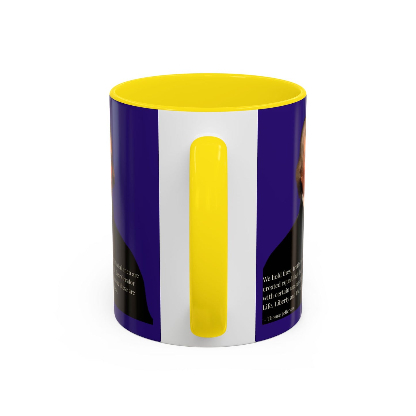 We hold these truths to be self-evident Dark Purple Accent Mug by theGreenDragonTavern.shop