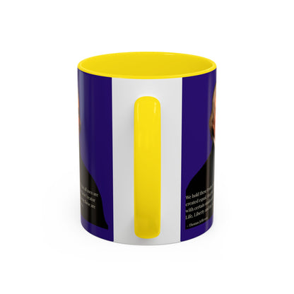We hold these truths to be self-evident Dark Purple Accent Mug by theGreenDragonTavern.shop