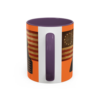 Washington's Earnest Prayer Orange Accent Mug by theGreenDragonTavern.shop