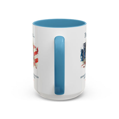 Ronald Reagan Freedom Vendetta White Accent Mug by theGreenDragonTavern.shop