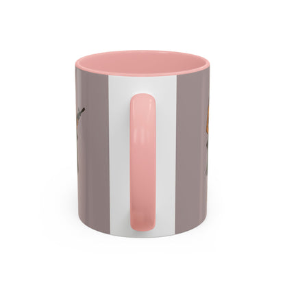 Hula Girl Packin' Heat Grey Accent Mug by theGreenDragonTavern.shop