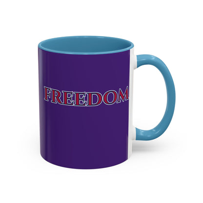 Freedom, Dark Purple Accent Mug by theGreenDragonTavern.shop