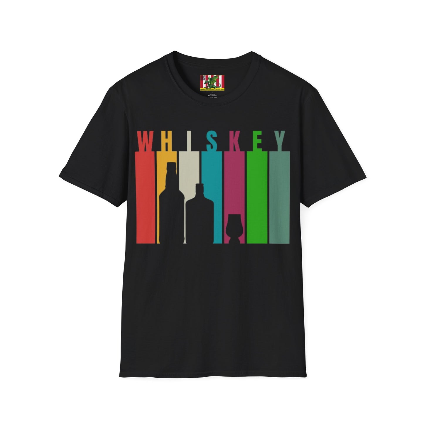 Whiskey spelled with an 'e' Dark colors Unisex T-Shirt by theGreenDragonTavern.shop
