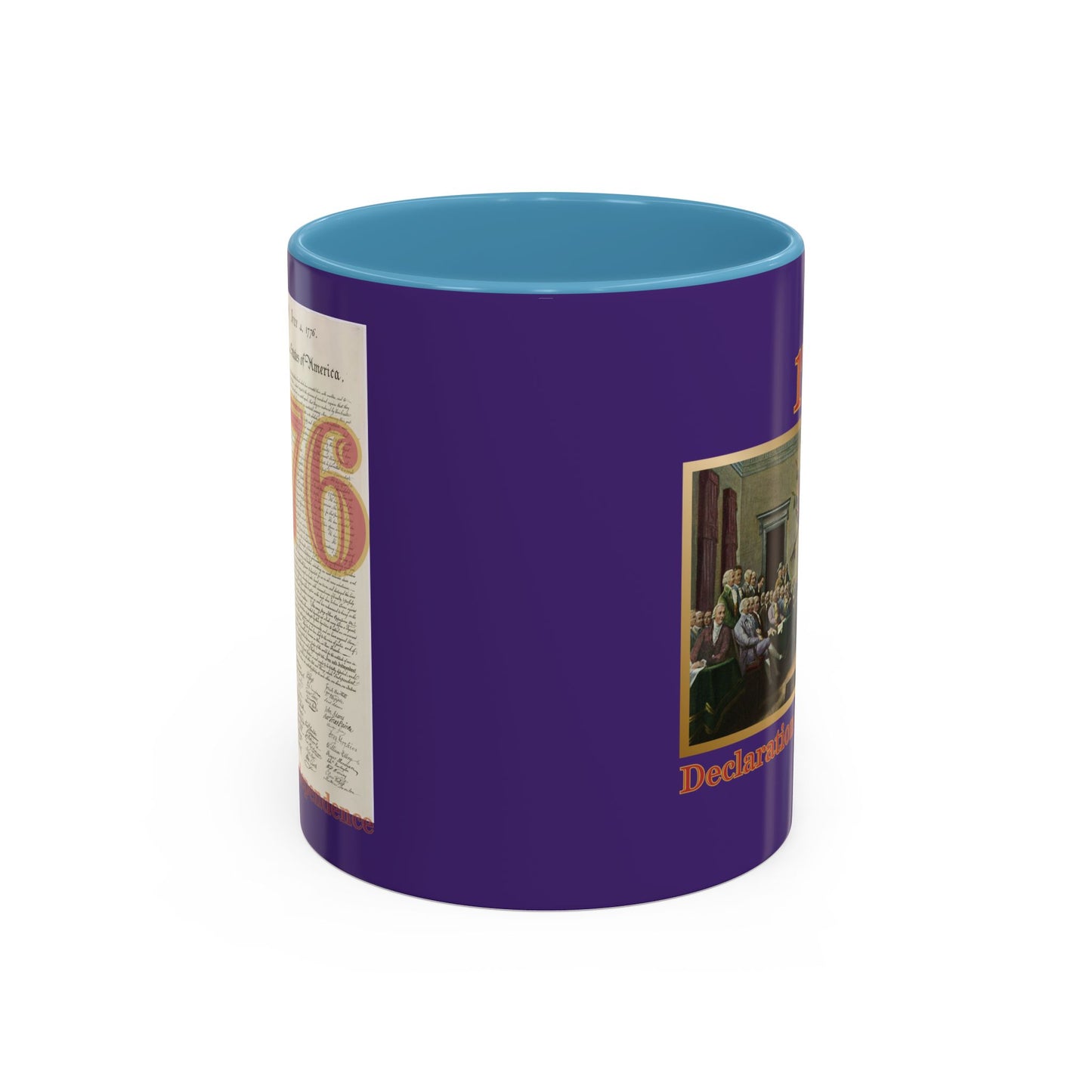 Declaration of Independence Dark Purple Accent Mug by theGreenDragonTavern.shop