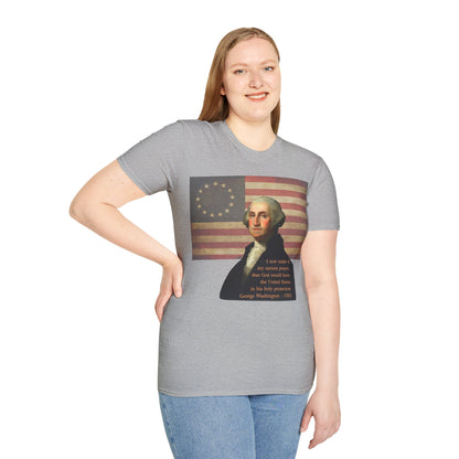 Washington's Earnest Prayer Light colors Unisex T-Shirt by theGreenDragonTavern.shop