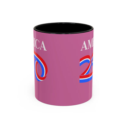 America 250 Pink Accent Mug by theGreenDragonTavern.shop