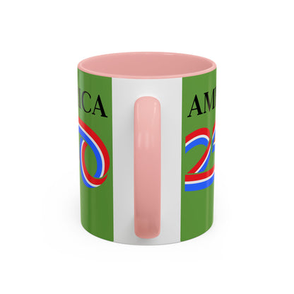 America 250 Green Accent Mug by theGreenDragonTavern.shop