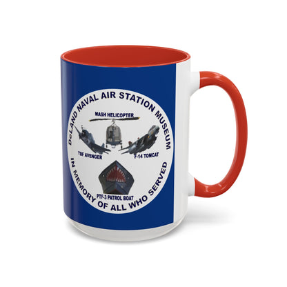 DNASM 2-sided, Founding & Student Art w/WhiteBG Dark Blue Accent Mug by theGreenDragonTavern.shop