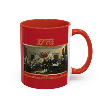 Declaration of Independence Red Accent Mug by theGreenDragonTavern.shop