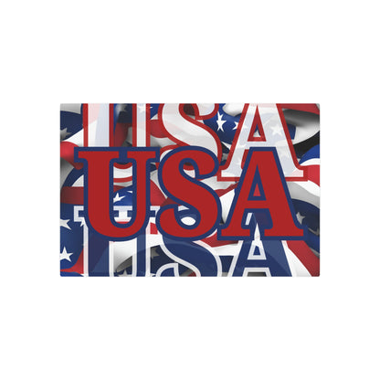 USA! USA! USA Red Center Metal Art Sign by theGreenDragonTavern.shop