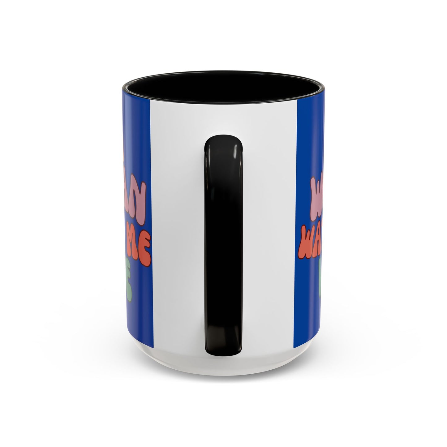 I Am Woman Watch Me Vote Dark Blue Accent Mug by theGreenDragonTavern.shop