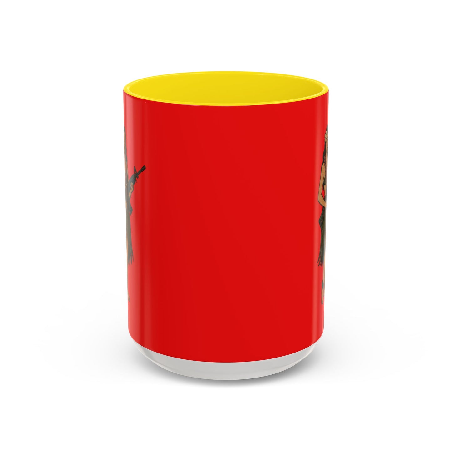Hula Girl Packin' Heat Red Accent Mug by theGreenDragonTavern.shop