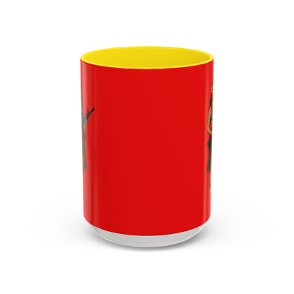 Hula Girl Packin' Heat Red Accent Mug by theGreenDragonTavern.shop