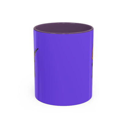 Hula Girl Packin' Heat Light Purple Accent Mug by theGreenDragonTavern.shop