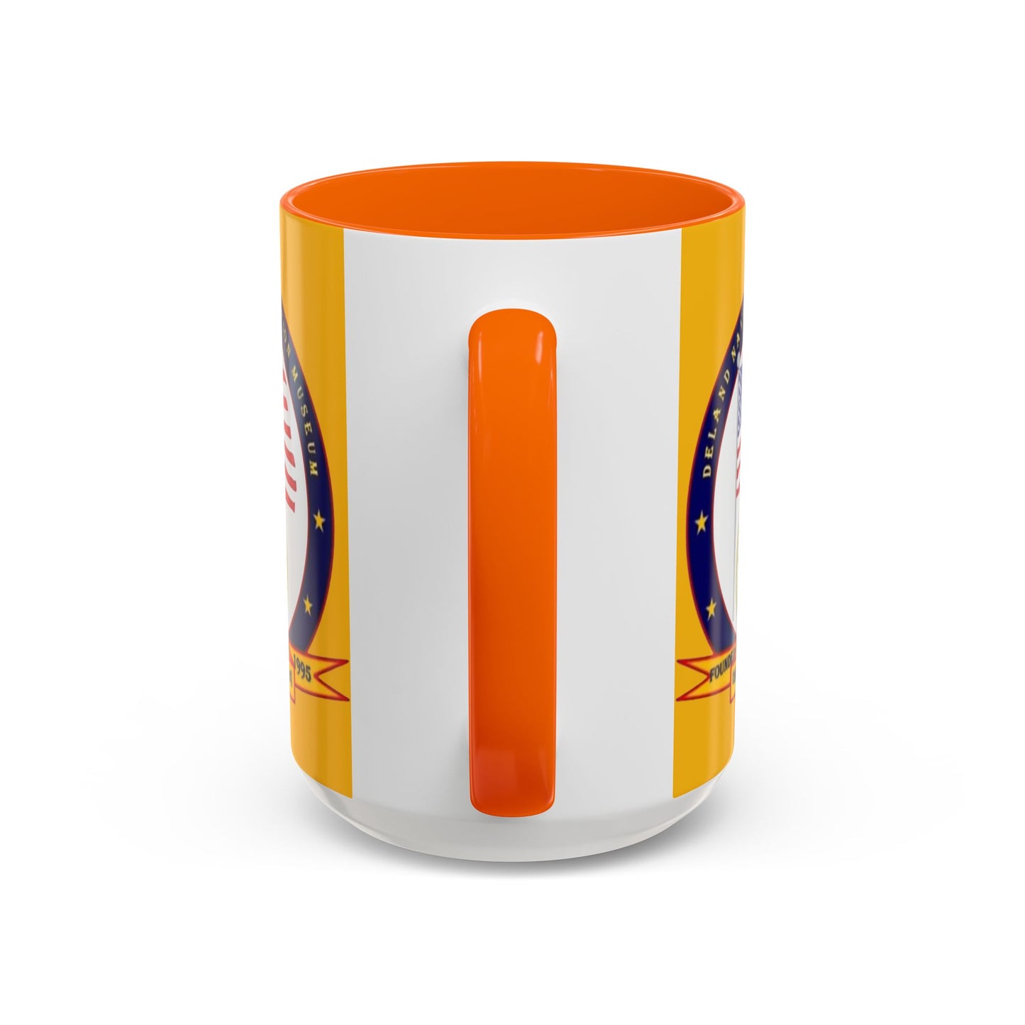 DeLand Naval Air Station Museum Yellow Accent Mug by theGreenDragonTavern.shop
