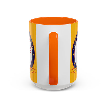 DeLand Naval Air Station Museum Yellow Accent Mug by theGreenDragonTavern.shop
