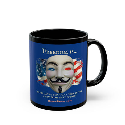 Ronald Reagan Freedom Vendetta Blue Mug by theGreenDragonTavern.shop