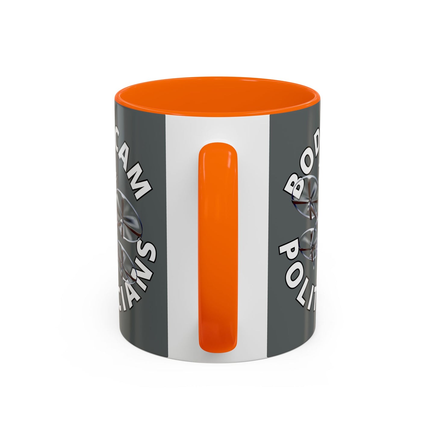 Bodycam the Politicians Drone Grey Accent Mug by theGreenDragonTavern.shop